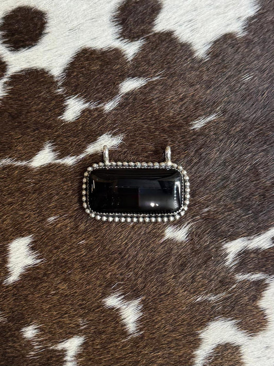 Obsidian Square Pendant