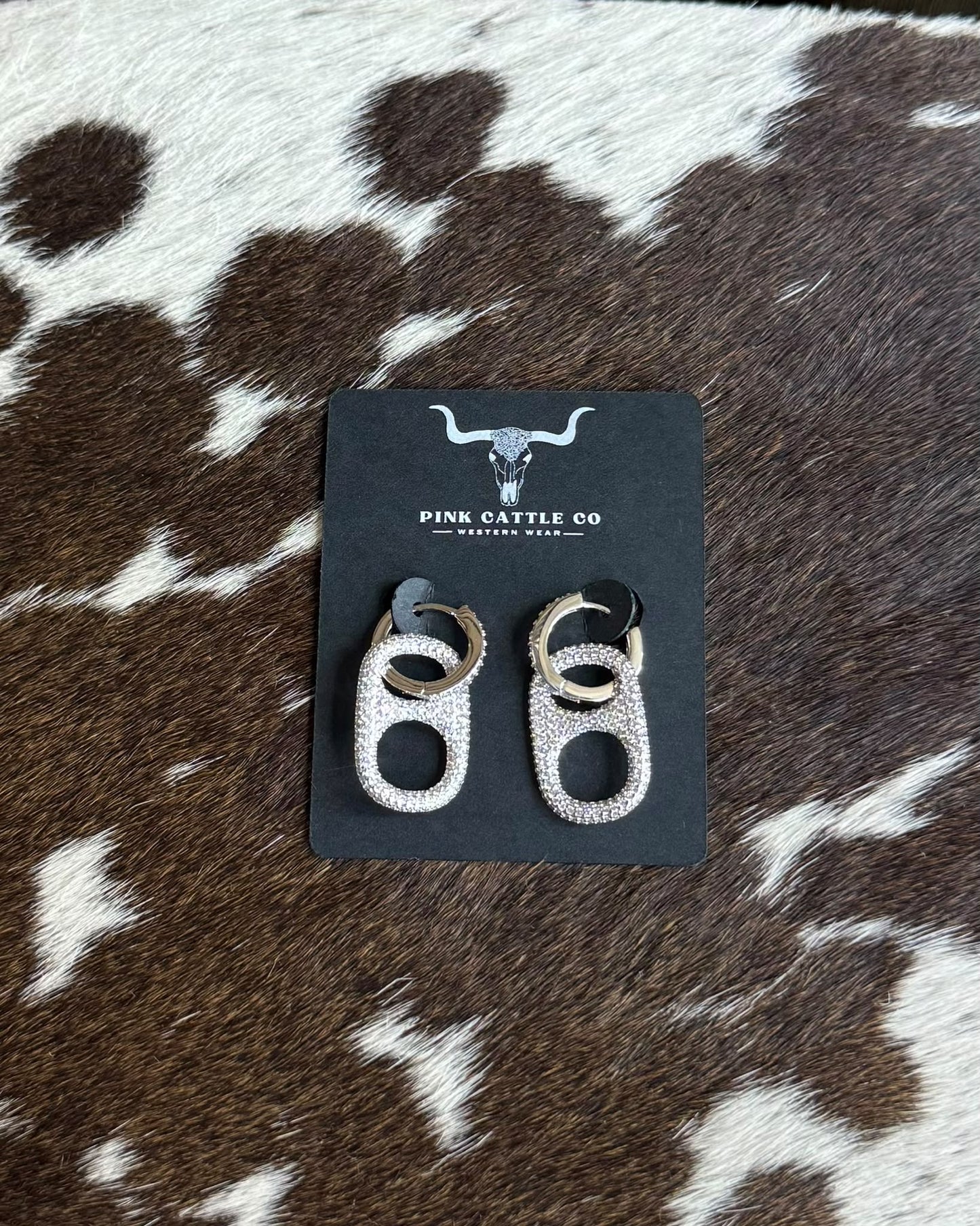 Hillbetty Rhinestone PopTab Earrings