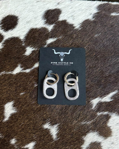 Hillbetty Rhinestone PopTab Earrings