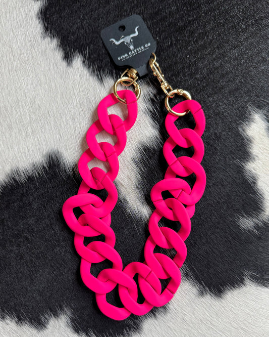 Chunky Pink Charm Chain