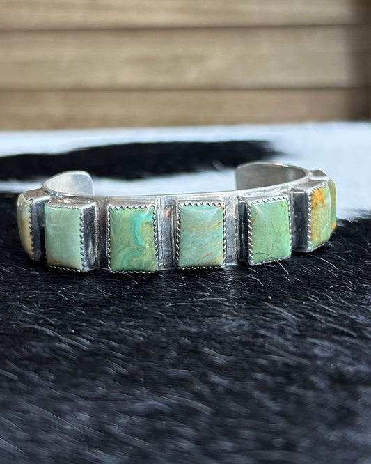 Multi Square Green Cuff *Native