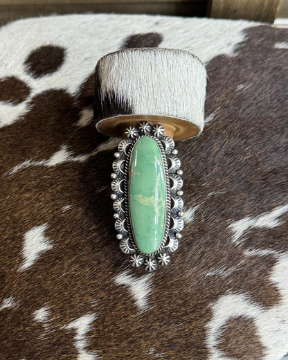 Royston Long Oval Starburst Ring Adj. *Native