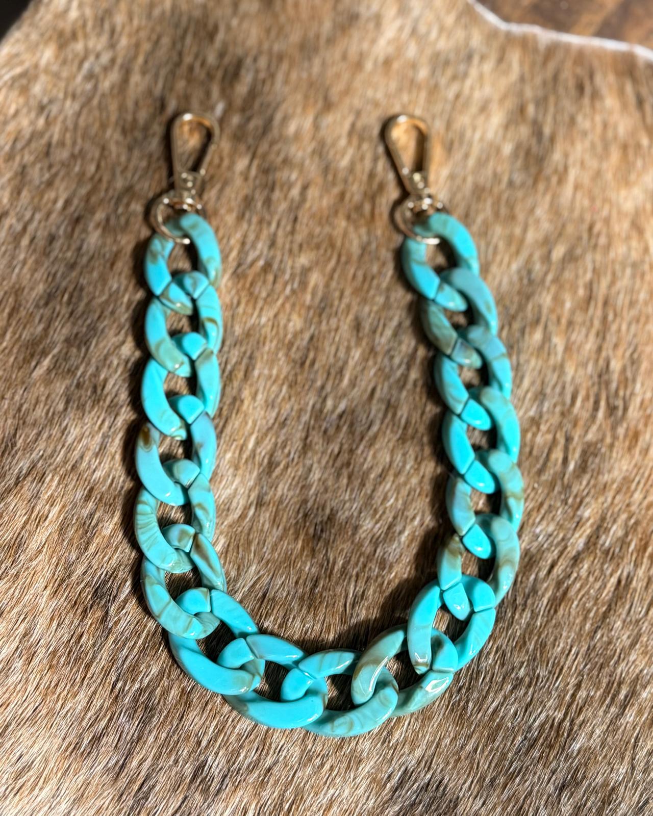 Turquoise Chain Bag Charm
