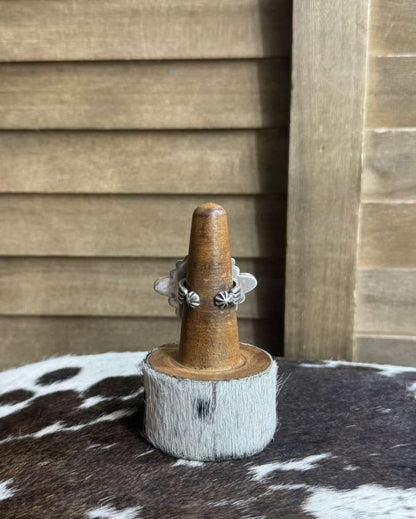 Four Stone Turqouise Blossom Ring Adj *Native