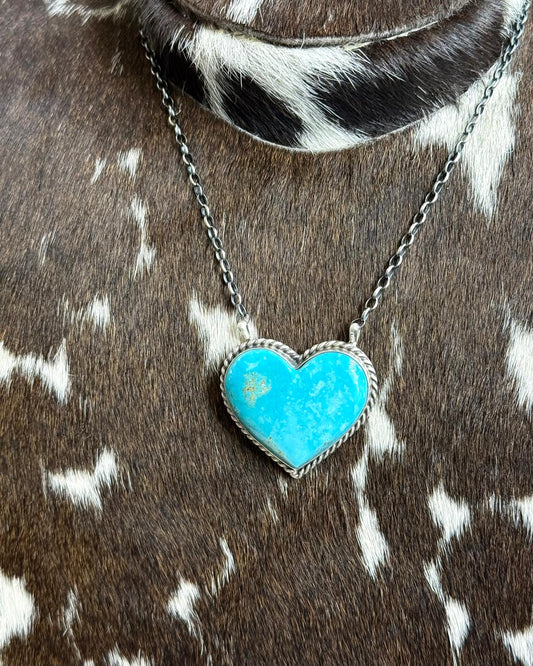 16" Kingman Heart Necklace *Native