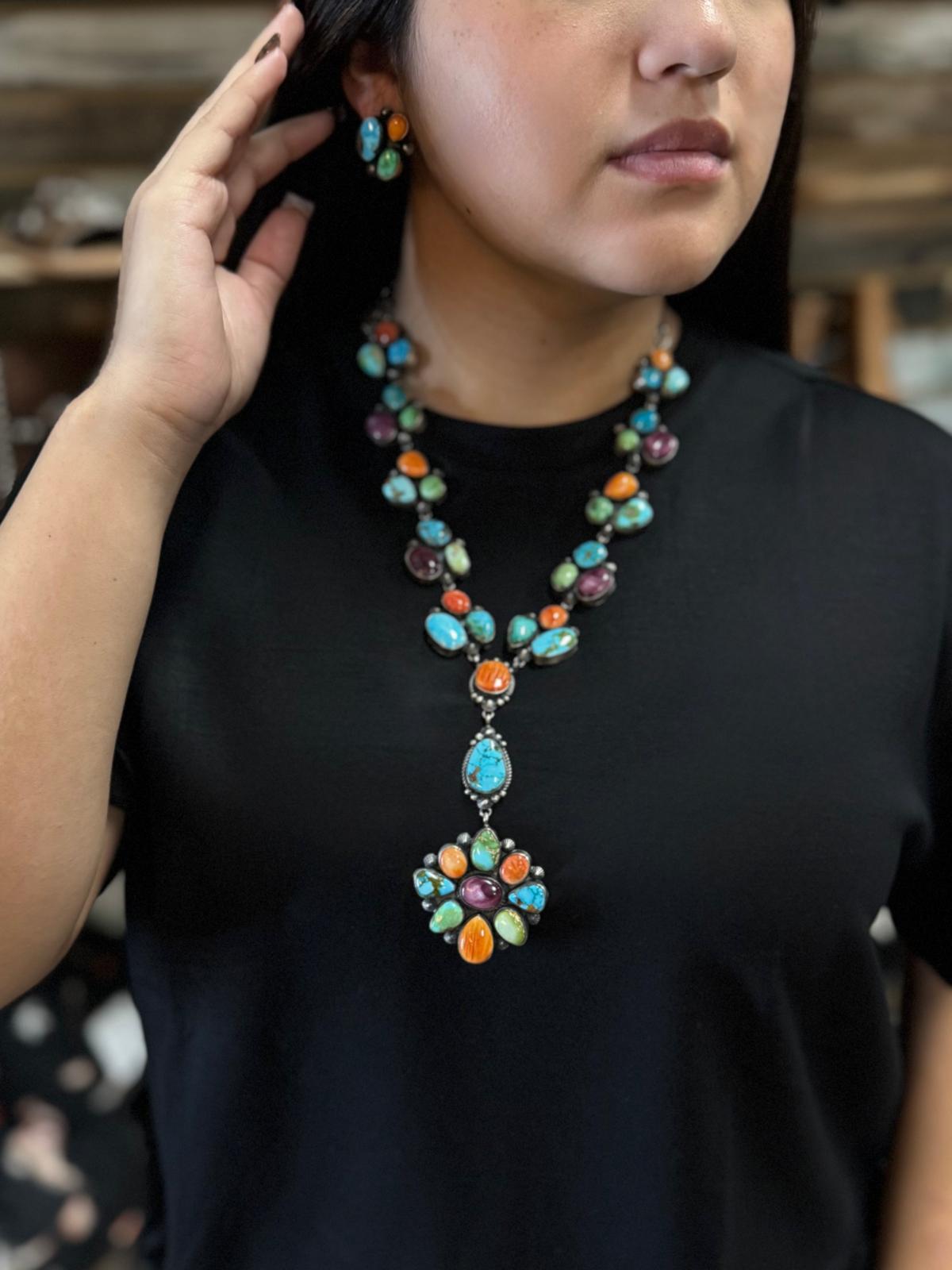 Multi Cluster Lariat Necklace *Native