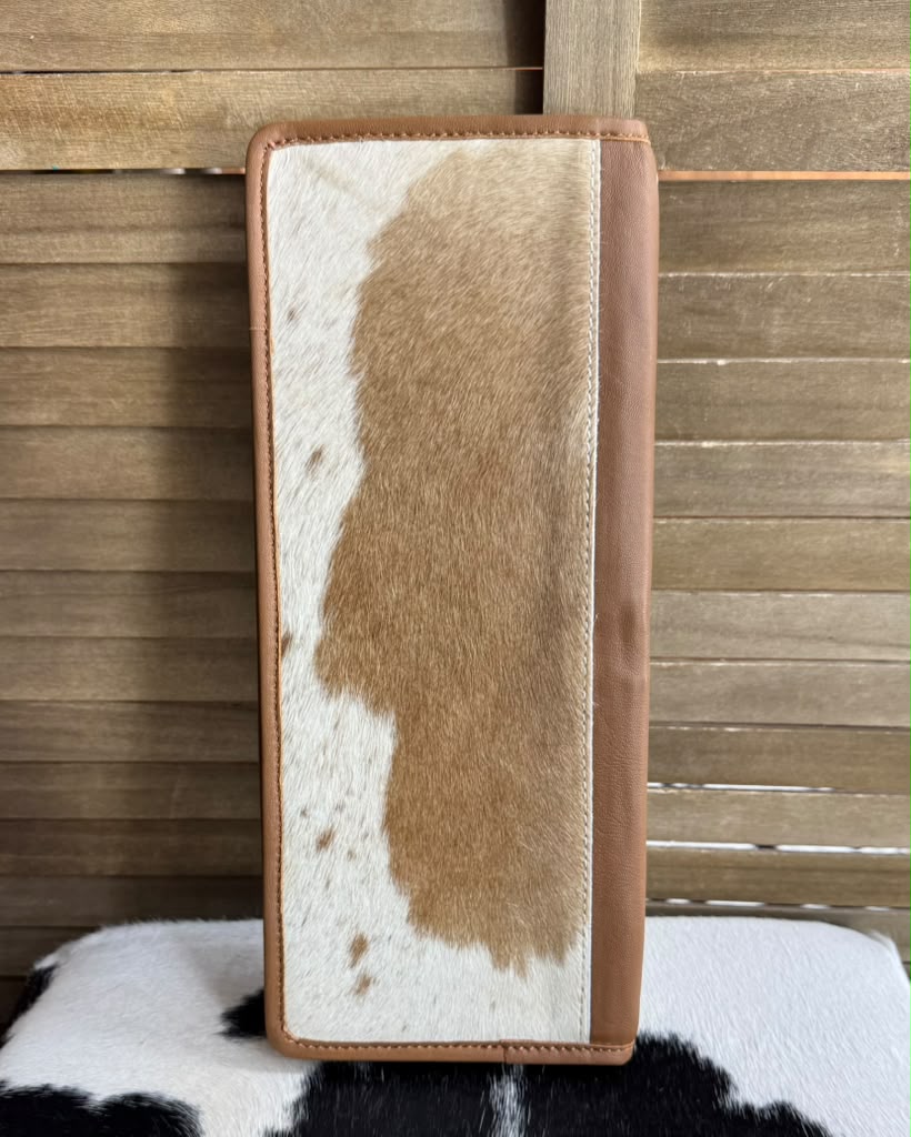 Cowhide & Tooled Jewelry Travel Jewelry Case *Tan