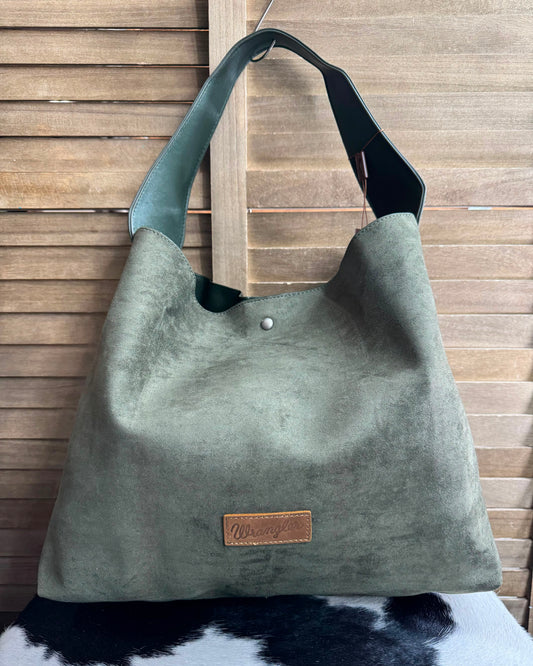 Wrangler Green Suede Bag