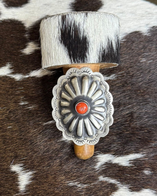 Coral Concho Ring *Native