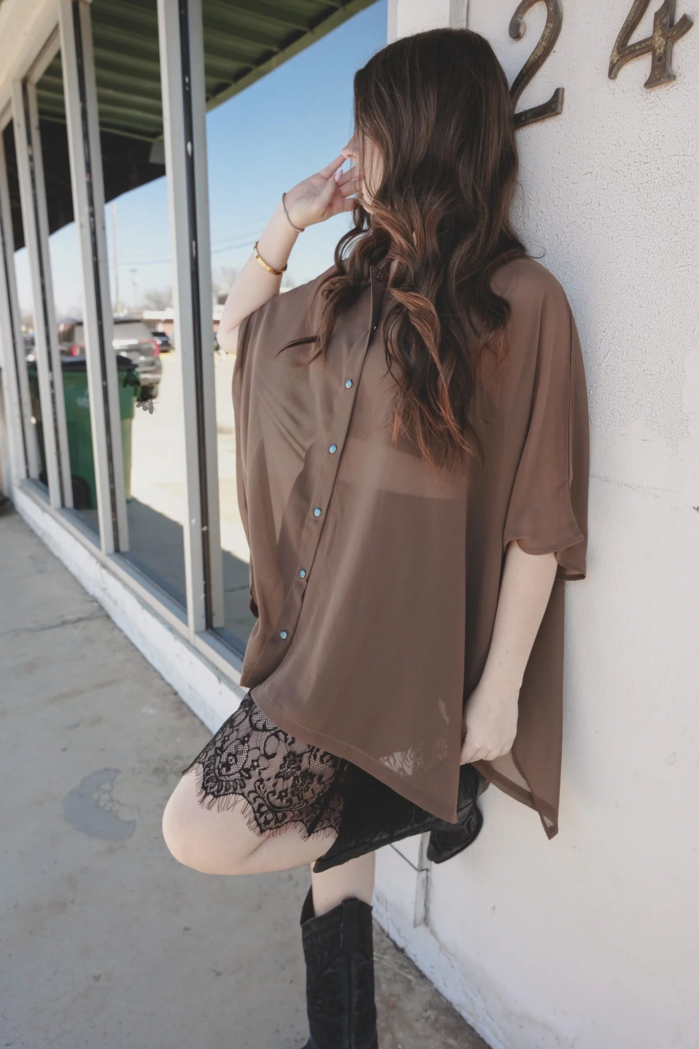 Go With The Flow Top *Chocolate