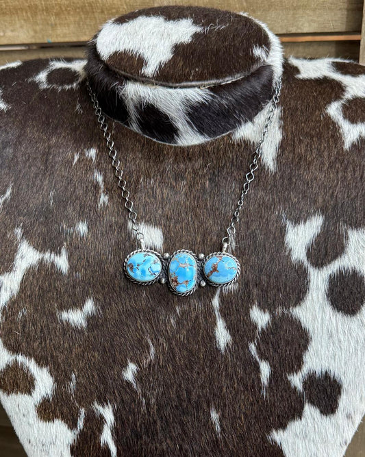 Golden Hills 3 Stone Necklace *Native