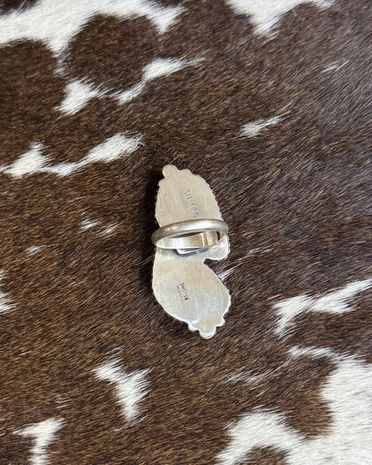 Black Jack Double Stone Adj. Ring *Native
