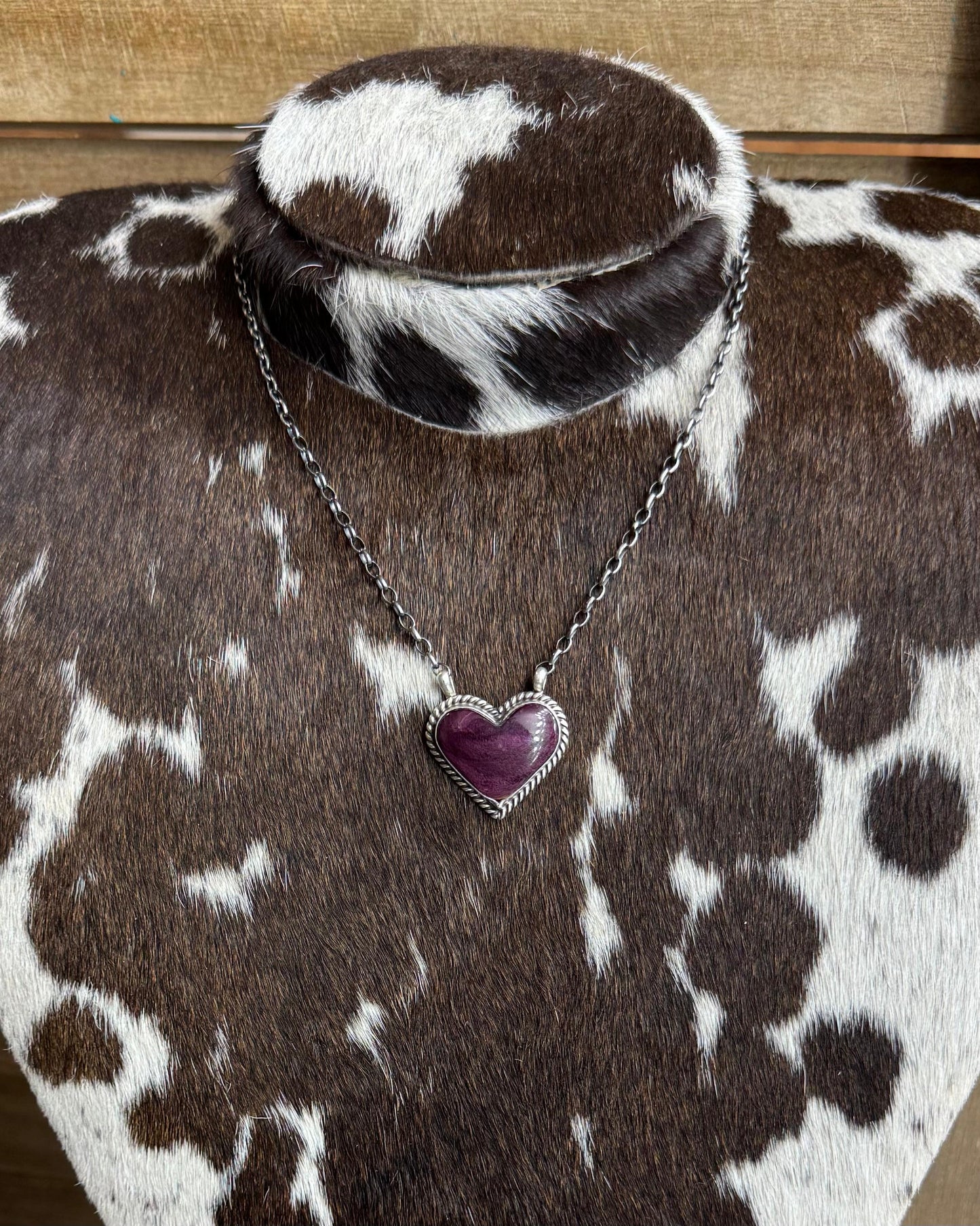 Purple Spiny Heart Necklace *Native