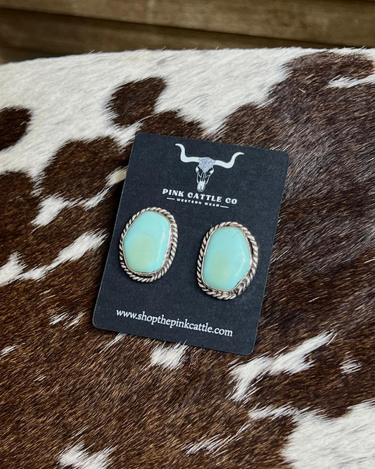Simple Minty Colored Studs *Native