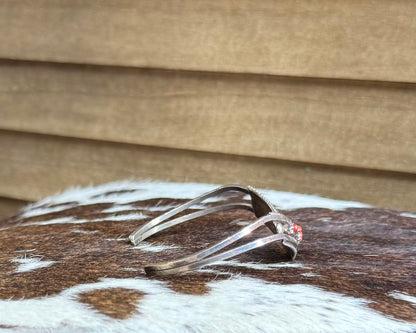 Zuni Coral Stone Cuff *Native