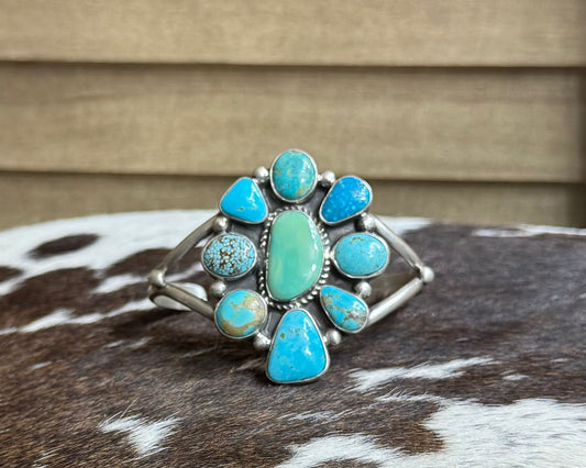 Cluster Kingman Turquoise Cuff *Native