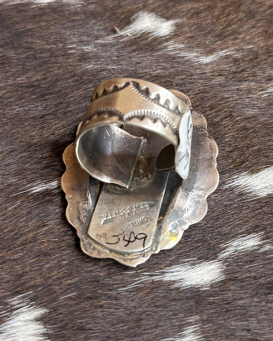 Vincent Platero Adjustable Concho Ring *Native