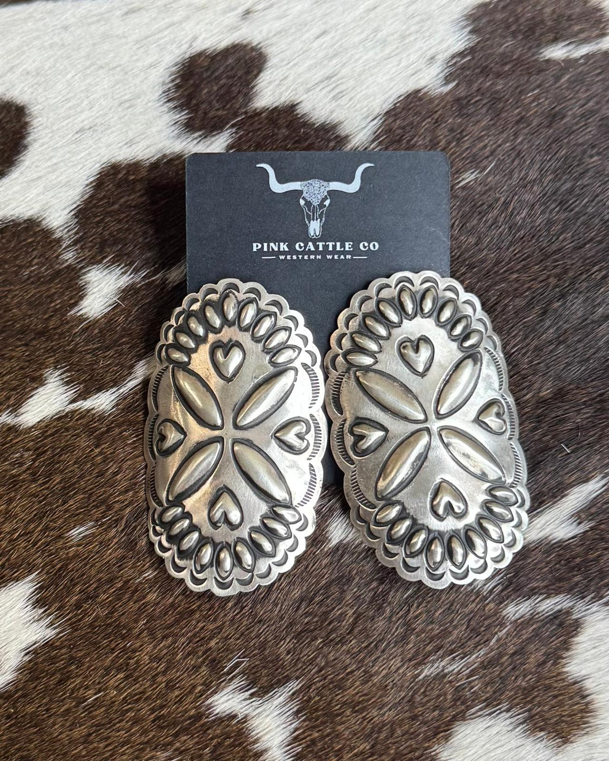 L.Tahe Pattern Heart Earrings *Native