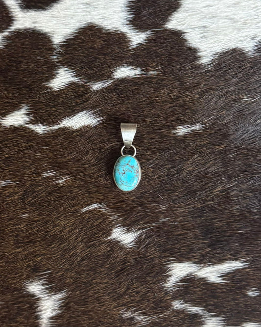 Simple Dainty Turquoise Pendant *Native