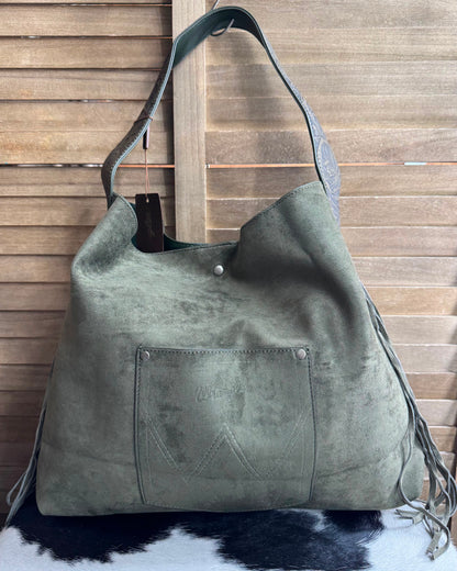 Wrangler Green Suede Bag