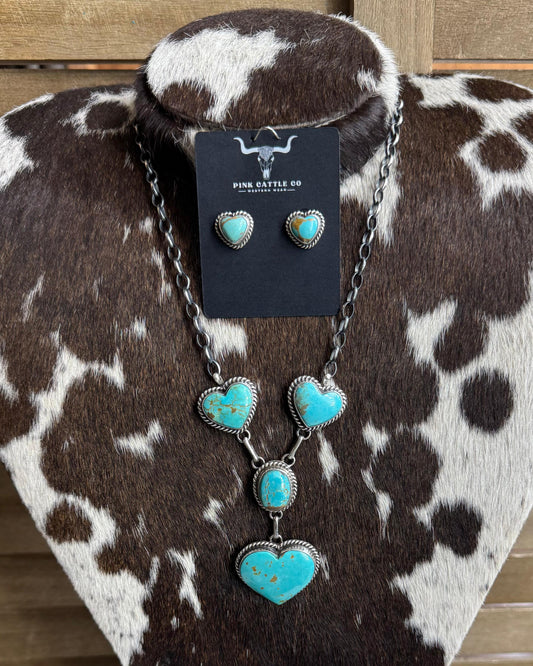 Multi Heart Lariat Necklace *Native