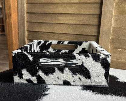 Black Cowhide Jewlery Tray