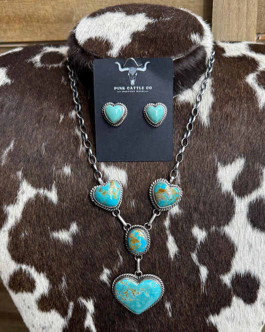 #8 Multi Heart Lariat Necklace *Native