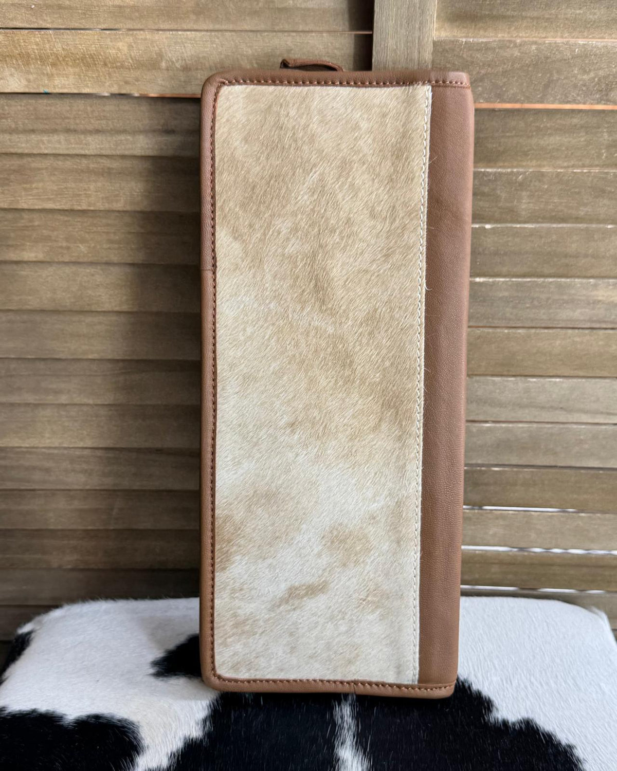 Cowhide & Tooled Jewelry Travel Jewelry Case *Tan
