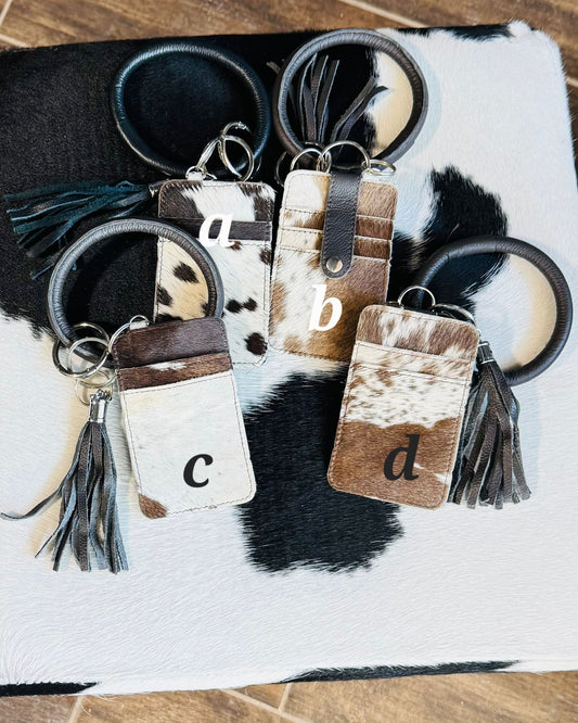 Brown Cowhide Wrislets