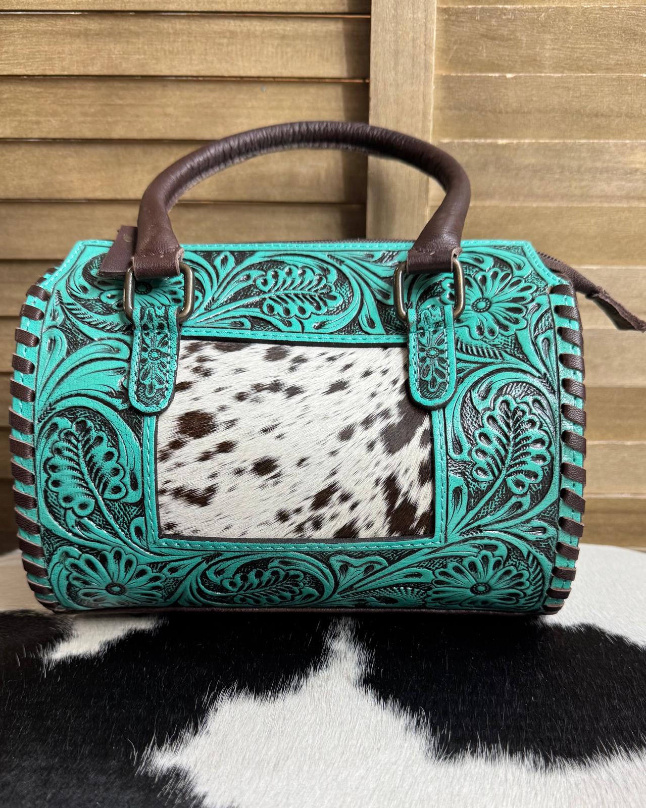 Small Turquoise Cowhide Speedy