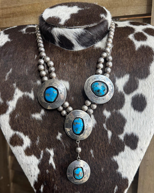 Vintage 4 Stone Statement Necklace *Native
