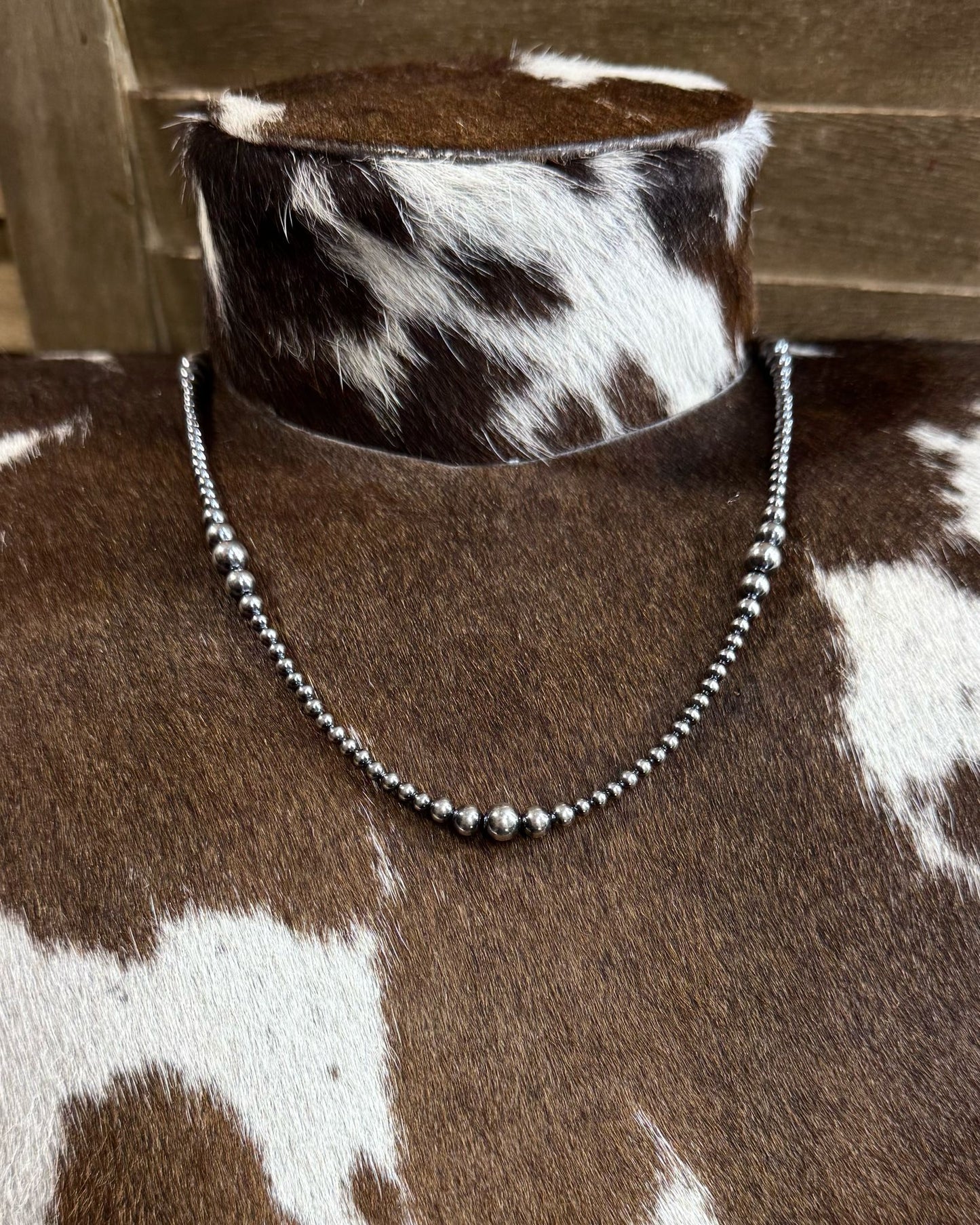 18" 4-8mm Graduated Sterling Pearls