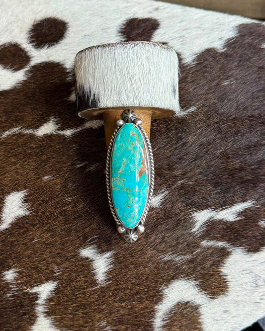 Elongated Turquoise Ring *Native