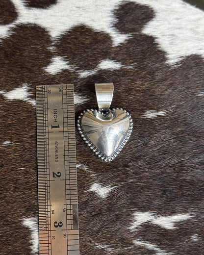 Lg Heart Puffy Pendant * Native