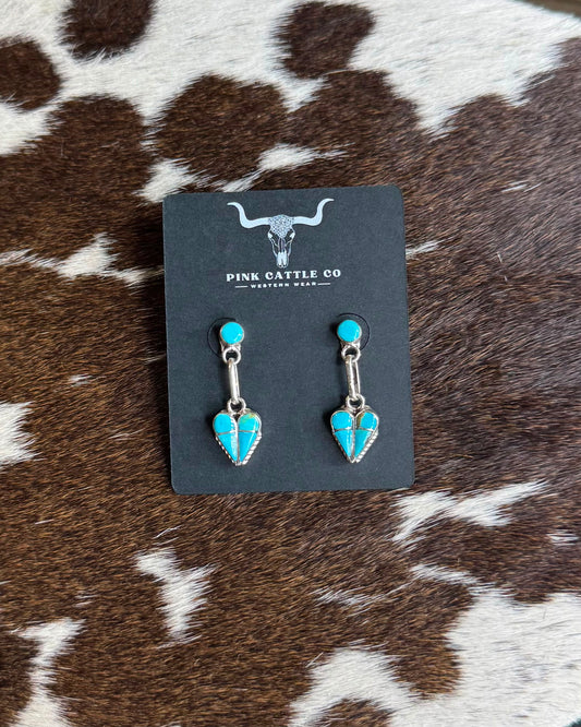 Heart Dangle Earrings *Native