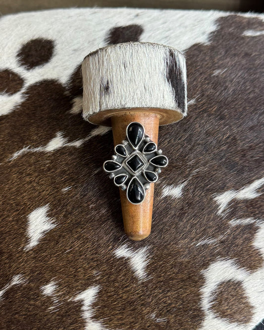 Black Onyx Adj Ring *Native