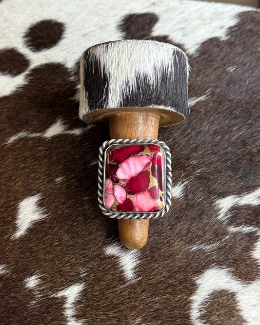 Rose Dahlia Square Adj Ring