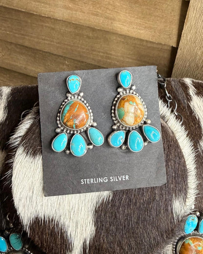Sheila Becenti Royston Ribbon Kingman Statement Set *Native