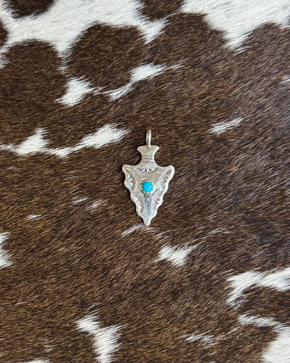 Turquoise Arrowhead Pendant *Native