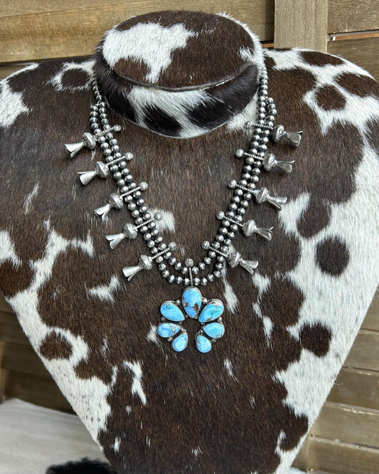 Golden Hills Squash Blossom Necklace *Native