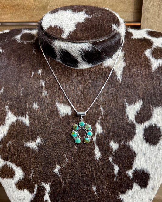 Green Turquoise Dainty Naja Necklace *Native