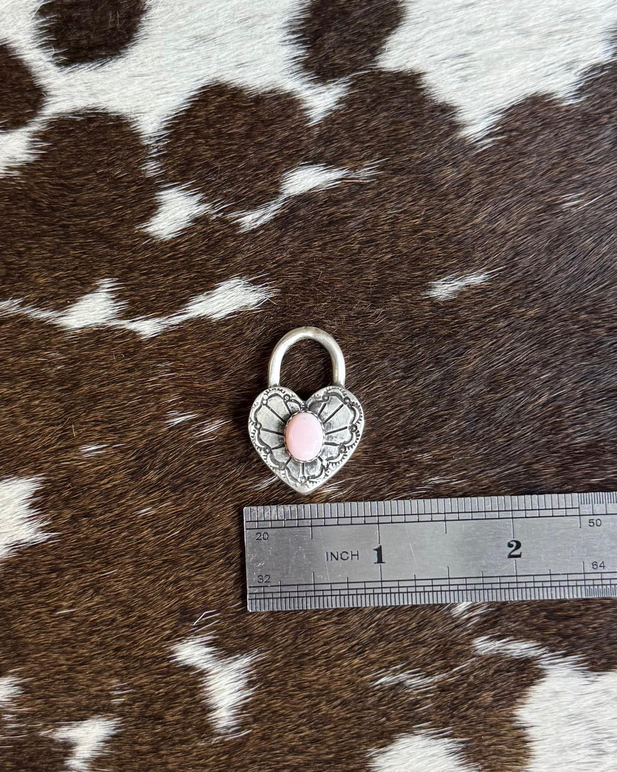 Sterling Pink Conch Heart Locket *Native