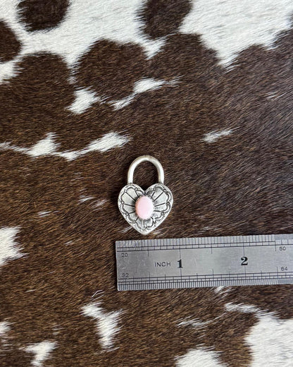 Sterling Pink Conch Heart Locket *Native
