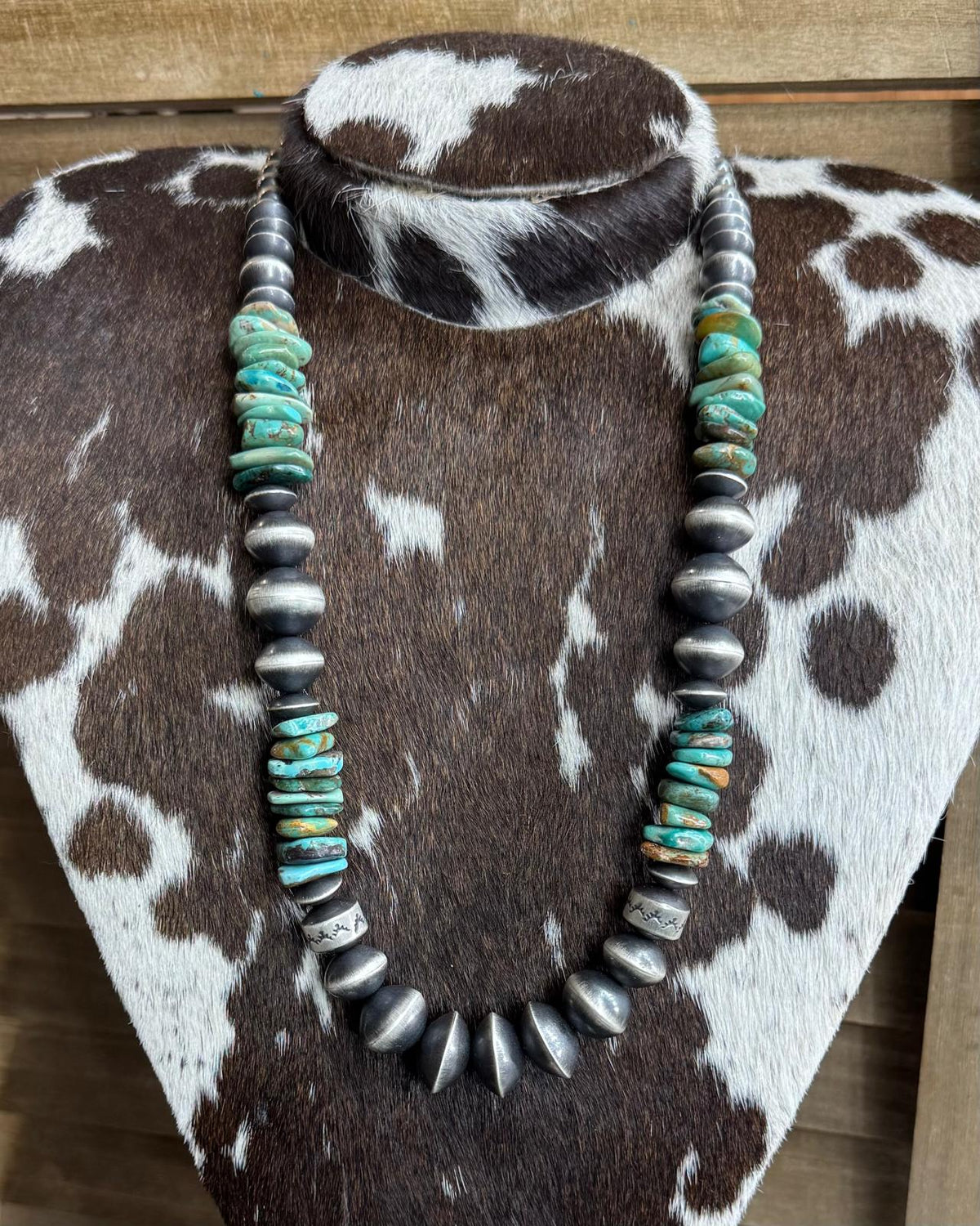 24" Rose Martin Chunky Handmade Pearl Necklace *Native
