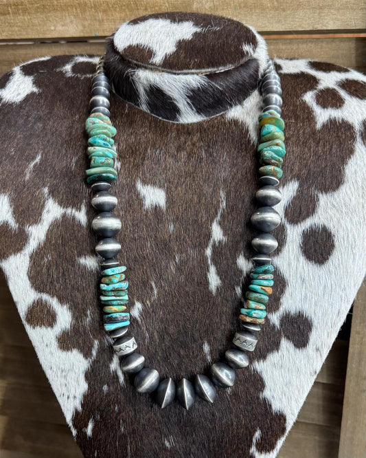 24" Rose Martin Chunky Handmade Pearl Necklace *Native