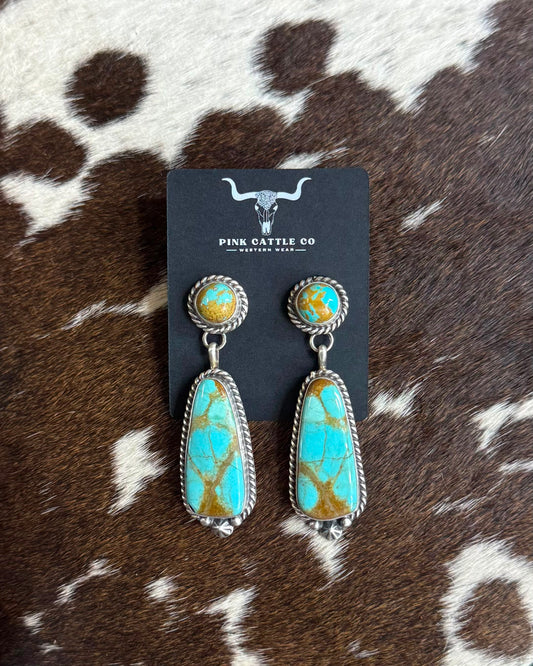 Double Stone Dangle Earrings *Native