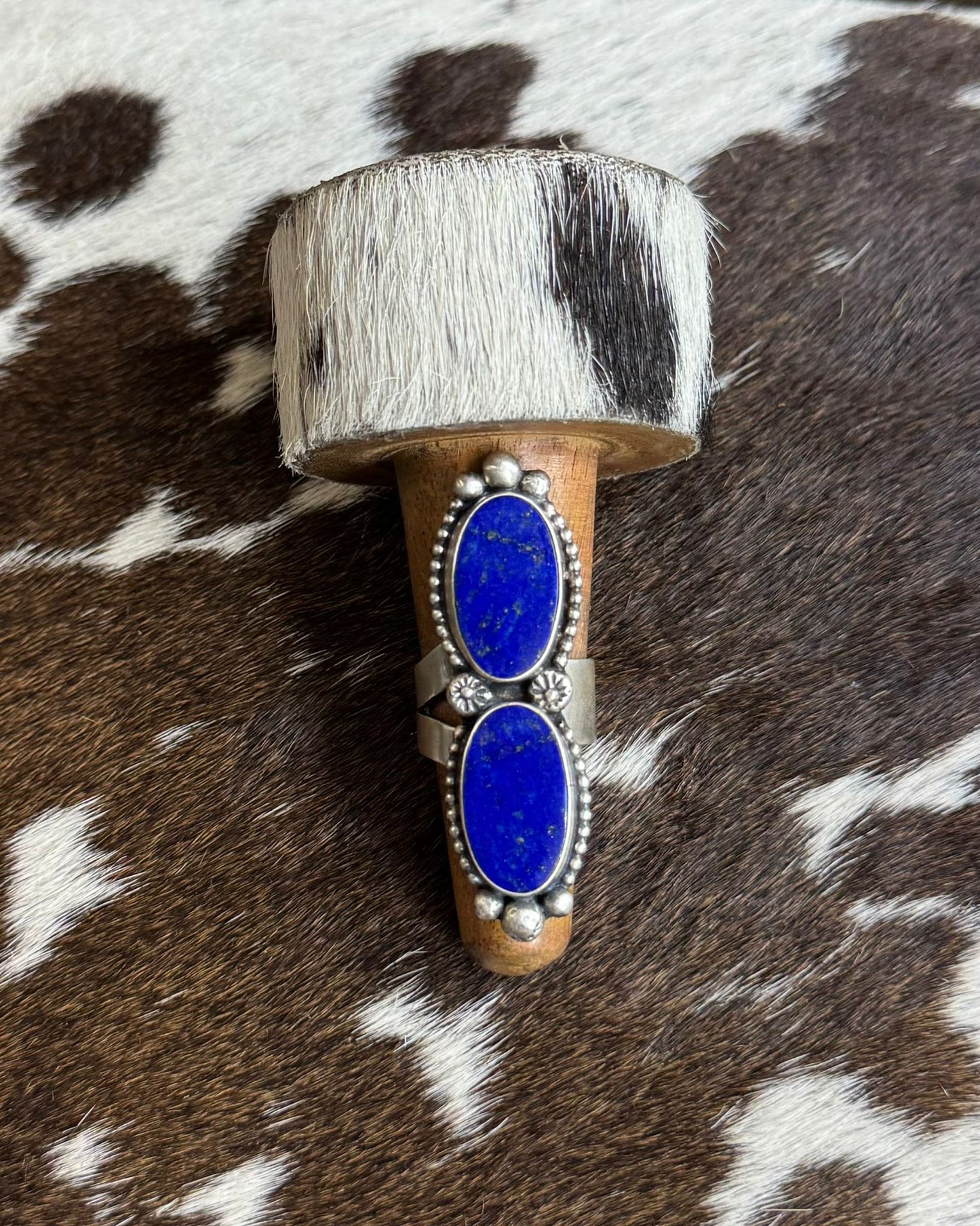 2 Stone Lapis Adj. Ring *Native