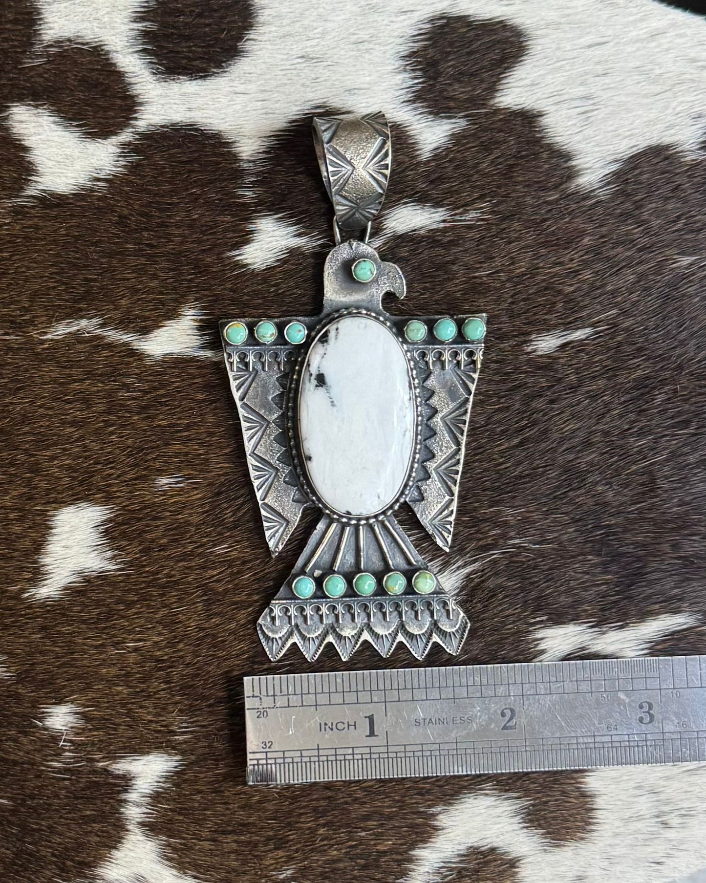White Buffalo Thunderbird Pendant *Native
