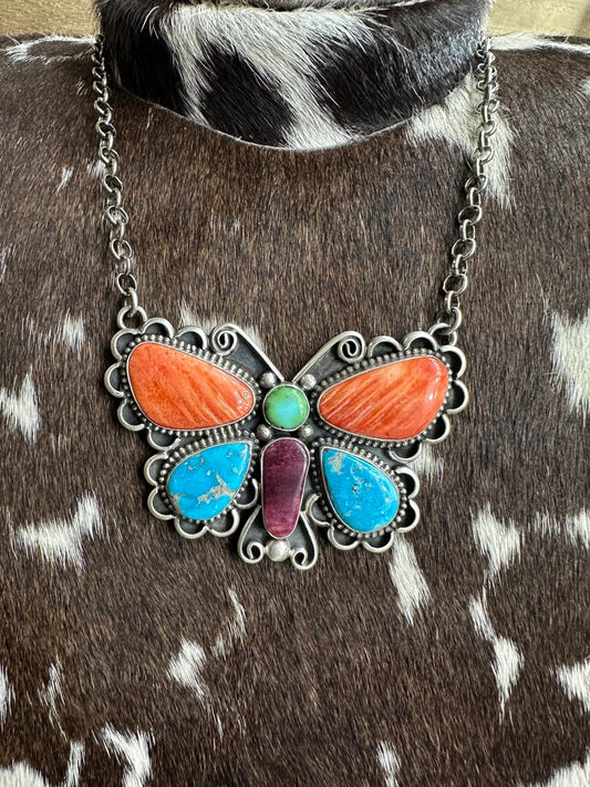 Kingman & Multi Spiny Butterfly Necklace *Native