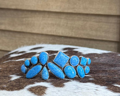 Denim Lapis Muti Stone Cuff *Native